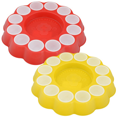 Блюдо для кулича и яиц Цветок (уп.4)