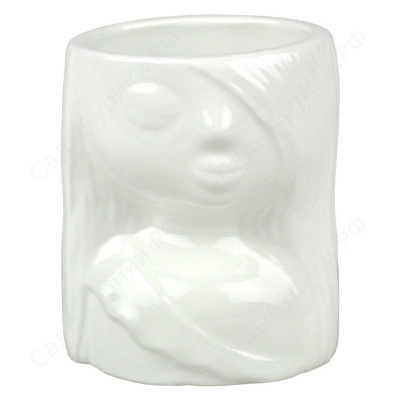 Кашпо Девочка 0,35л d6 белая (уп.5)