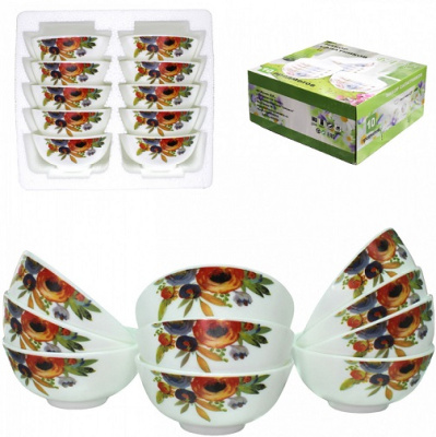 Набор салатников стеклокерамика 10пр Элегантный (уп.12)