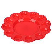 Тарелка подстановочная для кулича и яиц d23,5см пластик, 3 цвета арт.65145 (уп.10)#
