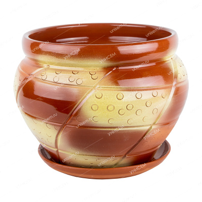 Горшок Орех 4л с поддоном