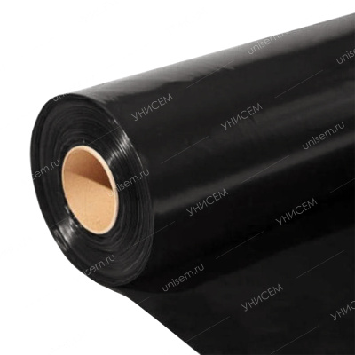 Пленка П/Э 0,15 рукав Черная 1500*2=3метра, длина 100м, в/сорт, 29кг (+-2,5%)