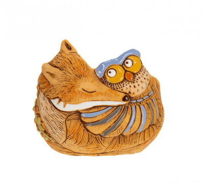 Кашпо Лиса с совой 17*17*17см, 6357