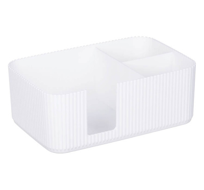 Салфетница СТРИП 3 секции 220x145x80мм белая (уп.12)