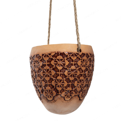 Кашпо подвесное Овальное терракот 1л d12 h15см 2366