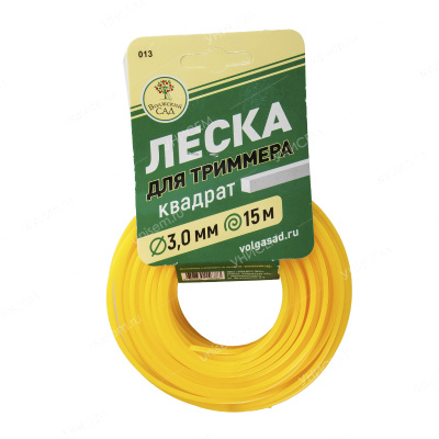 Леска для триммеров 3,0мм/15м квадрат (150шт)