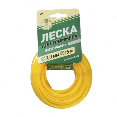 Леска для триммеров 3,0мм/15м треугольник (150шт)