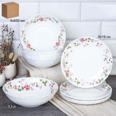 Сервиз столовый стеклокерамика 13пр Поляна (уп.2)