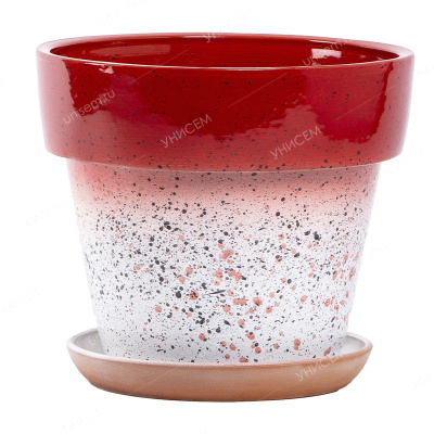Горшок Капли 3,2л красный с поддоном