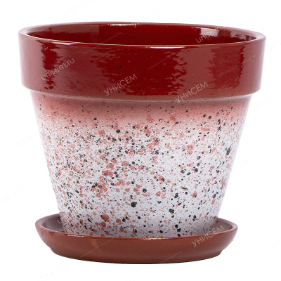 Горшок Капли 5л красный с поддоном