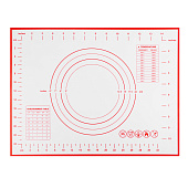 Коврик для раскатки теста 40x30см с разметкой, силикон (уп.50)