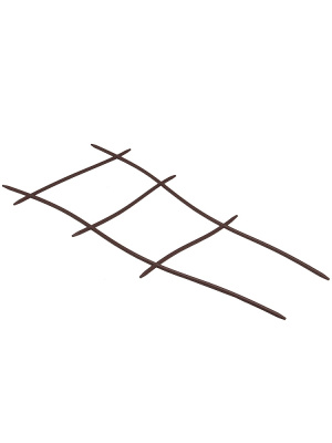 Решетка для растений 45х22см Мокачино (уп.48)