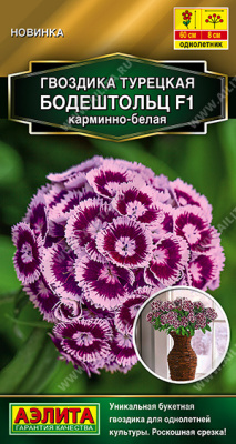 Гвоздика Бодештольц карминно-белая турецкая 7шт