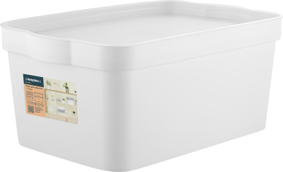Ящик для хранения Trendy 7,5л 32х21,1х14,1см белый (уп.10)