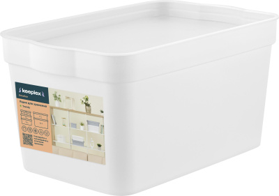 Ящик для хранения Trendy 2,3л 21,1х14,1х11см белый (уп.11)