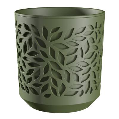 Кашпо Leaves 1,25л Оливка/Оливка (уп.18)