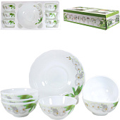 Набор салатников стеклокерамика 7пр Белая орхидея (уп.12)