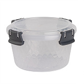 Контейнер для продуктов герметичный круглый 0,65л с защелками (уп.18)