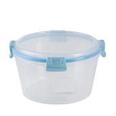 Контейнер для продуктов герметичный круглый 1,2л с защелками (уп.8)