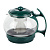 Чайник заварочный 1,25л жаропрочное стекло, ситечко из нержавеющей стали (уп.24)