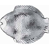 Набор из 6-и тарелок Рыба 260*210мм стекло (уп.4)