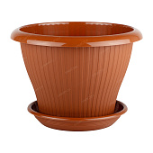 Горшок Гамма плюс 4,2л D25 терракотовый с поддоном (уп.20)