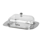 Масленка нержавеющая сталь, пластиковая крышка (уп.24)