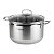 Кастрюля 6л d24см нержавеющая сталь, стеклянная крышка ORION (уп.4)