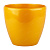 Горшок Деко Твин 4л 20*20*17,5 карамель с дренажной системой (уп.20)