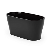 Горшок Лея 4л 300х145х140мм овальный графитовый со вставкой (уп.6)