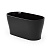Горшок Лея 4л 300х145х140мм овальный графитовый со вставкой (уп.6)