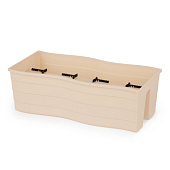 Кашпо на перила 20л 585х280х200 бежевый (уп.5)