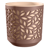 Кашпо Leaves 4л Мокачино/Пудра (уп.12)