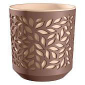 Кашпо Leaves 1,25л Мокачино/Пудра (уп.27)