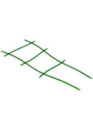 Решетка для растений 45х22см Зелёный прозрачный (уп.48)