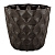Горшок Wave 0,65л D115мм Горький шоколад с дренажной сеткой c поддоном (уп.12)