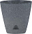 Горшок Амстердам 4л D200 тёмный камень с поддоном (уп.6)
