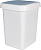 Контейнер для мусора 25л Step крышка закрывается на кнопку, белый (уп.4)