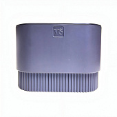 Горшок Бостон овал VipSet 7л 30*30*20,3 антрацит с дренажной системой (уп.3)