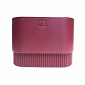 Горшок Бостон овал VipSet 7л 30*30*20,3 бордо с дренажной системой (уп.3)