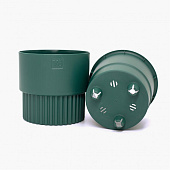 Горшок Бостон цилиндр VipSet 1,6л d13,7 изумруд с дренажной системой (уп.10)