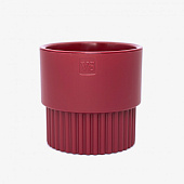 Горшок Бостон цилиндр VipSet 4,5л d19,3 бордо с дренажной системой (уп.6)