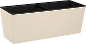 Балконный ящик London Cube 7л 401х148х143 c дренажной вставкой калифорнийский миндаль (уп.6)