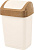 Контейнер для мусора 12л Wood с крышкой-маятником, сливочный/бук (уп.7)