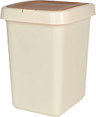 Контейнер для мусора 25л Step крышка закрывается на кнопку, кофейный (уп.4)