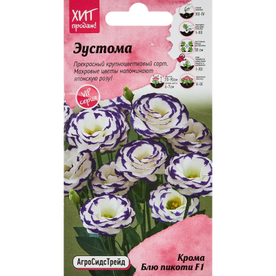 Эустома Крома Блю Пикоти 5 шт АСТ