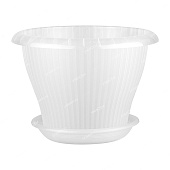 Горшок Амстердам 8л d250мм Утренний туман с поддоном (уп.6)