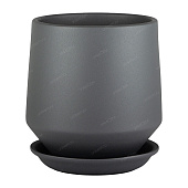Горшок Виктория Глянец матово-серый d13 h16 (уп.6)