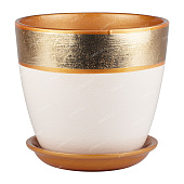 Горшок Бутон Поталь валенсия бронза 1,7л 15см с поддоном (уп.6)