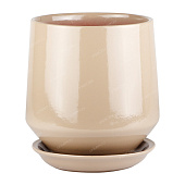 Горшок Виктория Глянец капучино d13 h16см (уп.6)